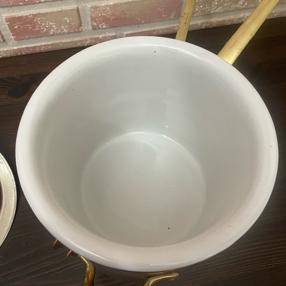 Beautiful Vintage B&M Douro Copper Brass Double Boiler with Porcelain Insert - Picture 6 of 16